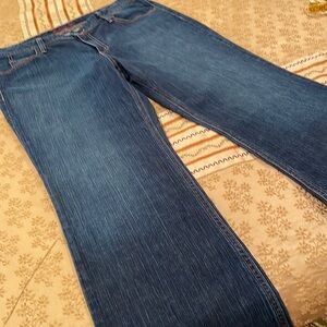NWOT Eddie Bauer jeans, dark blue, bootcut, cotton blend, 14R
